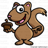 Clipart Squirrel Acorns Image