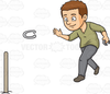 Playing Horseshoes Clipart Image