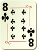 Ornamental Deck Of Clubs Clip Art