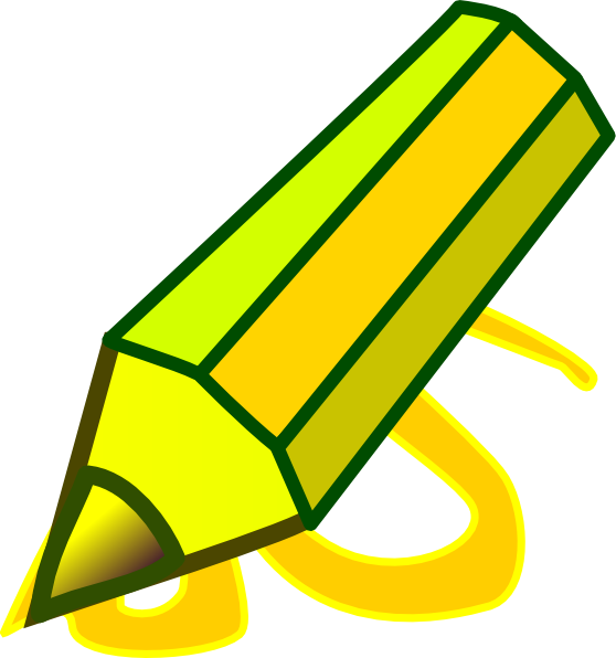 yellow pencil clipart - photo #2