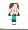 Woman Drinking Coffee Clipart Image