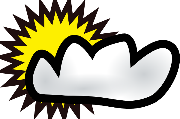 clip art sunny. Cloudy Weather clip art