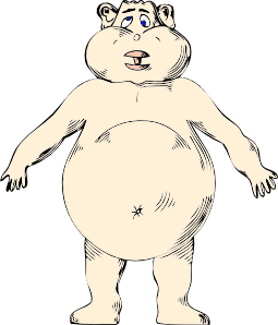 Goofy Naked Fat Guy Clip Art