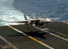 An F-14 Tomcat Assigned To The Checkmates Of Fighter Squadron Two One One (vf-211) Prepares To Land On The Flight Deck Aboard Uss Enterprise (cvn 65). Image