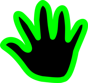 Light Hand Print Clip Art