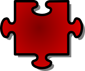Jigsaw Red Puzzle Piece 1 Clip Art