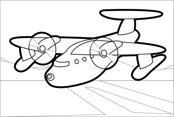 clip art airplane outline - photo #37