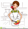 Woman In Kitchen Clipart Image