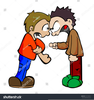 Brothers Fighting Clipart Image