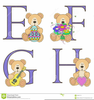 Alphabet Teddy Bear Clipart Image