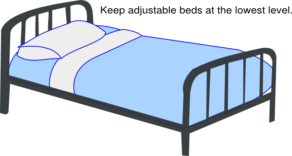 Blue Low Hospital Bed Clip Art a...