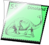 Kuhlo Dino Stamp In Stamp Mount Clip Art