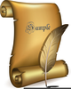 Parchment Scrolls Clipart Image