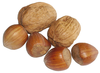Two Walnuts And Four Hazelnuts Image