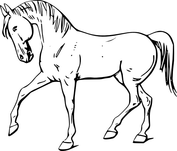 outlines of animals. Walking Horse Outline clip art