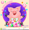 Piglet Birthday Clipart Image