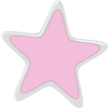Pinky Silver Star Clip Art