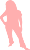 Woman In Pink Clip Art