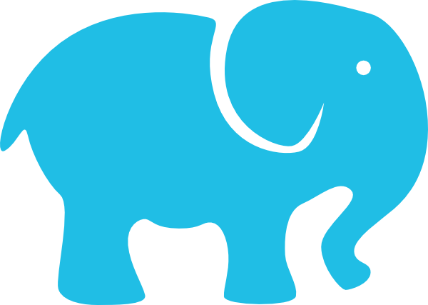 clip art blue elephant - photo #8