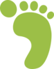 Green Foot Clip Art