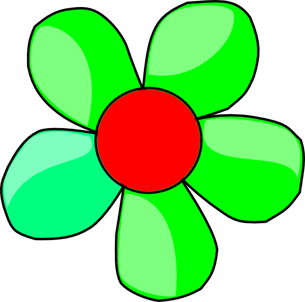 green flower clip art - photo #3