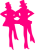 Aabbaart.com Hot Pink Tap Dancers Clip Art