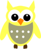 Yellow Gray Owl Clip Art