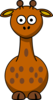 Brown Giraffe With 11 Dots Clip Art