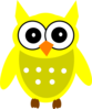 Yellow/ Gold Owl  Clip Art