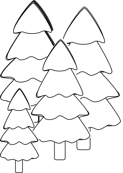 clipart tree outline - photo #18