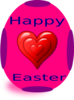 Happy Easter With Heart Clip Art
