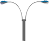 Bigger Twin Street Light Clip Art