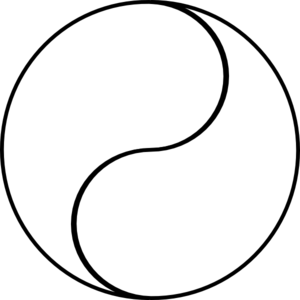 yin and yang symbol outline