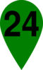 Green 24 Clip Art