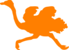 Orange Ostrich Clip Art
