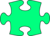 Green Jigsaw Puzzle Piece Large Clip Art