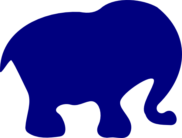 clip art blue elephant - photo #17