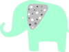 Mint Green Elephant Clip Art