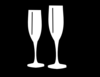 White Champagne Glasses Clip Art