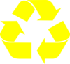 Yellow Recycle Arrows Clip Art