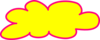 Yellow Cloud, Pink Border Clip Art