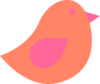 Orange And Pink Bird Clip Art