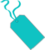 Teal Tag Clip Art