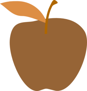 Brown Apple Tan Leaf Clip Art