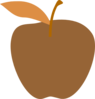 Brown Apple Tan Leaf Clip Art