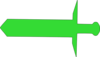 Sword Green  Clip Art