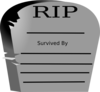 Rest In Peace Word Graveyard Stone Clip Art
