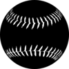 Black Softball Clip Art