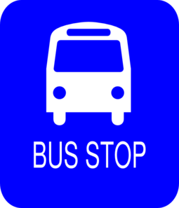 Bus Stop Blue Clip Art