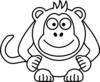 Monkey White Clip Art